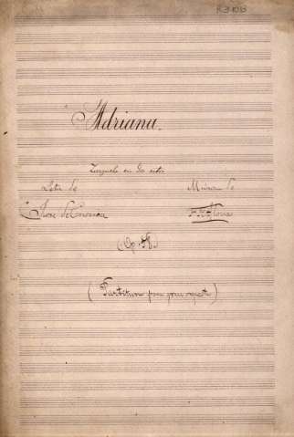 Adriana : zarzuela en dos actos
