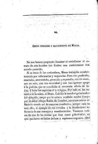 VI. Genio creador y reformador de Mazas