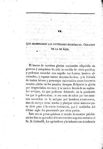 IX. Qué significaban las Sociedades económicas. Creación de la de Jaen