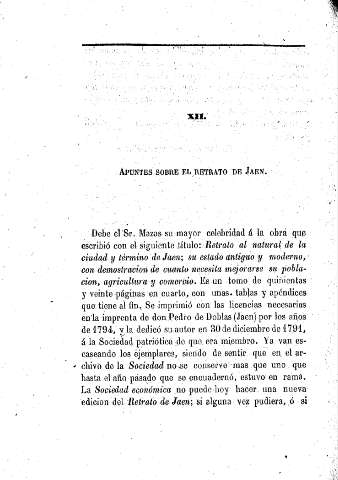 XII. Apuntes sobre el retrato de Jaen