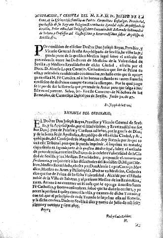 Aprobacion, y censura del M.R.P.M. Fr. Joseph de la Cruz, ...