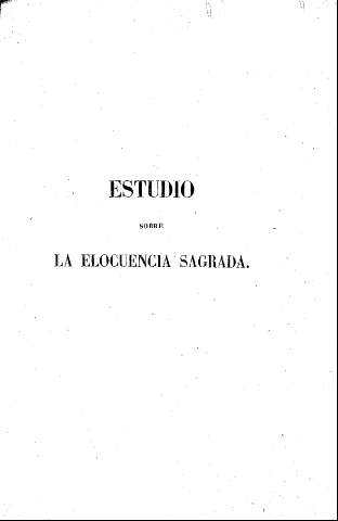 Estudio sobre la elocuencia sagrada