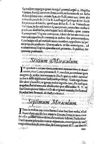 Sextum Miraculum.. Septimum Miraculum.