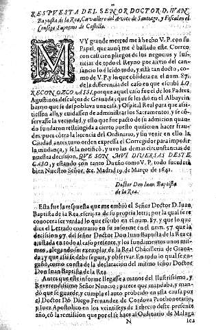 Respuesta del Señor Doctor Ivan Baptista ...