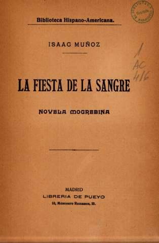 La fiesta de la sangre. novela mogrebina