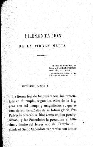 Presentación de la Virgen María