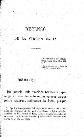 Decenso [Descenso] de la Virgen María