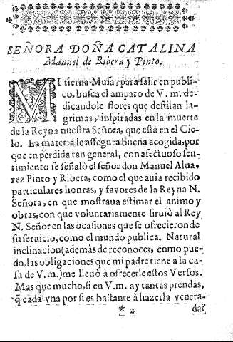 Señora Doña Catalina Manuel de Ribera y Pinto