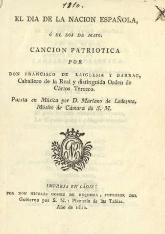 El dia de la nación española, ó el dos de mayo. Cancion patriotica