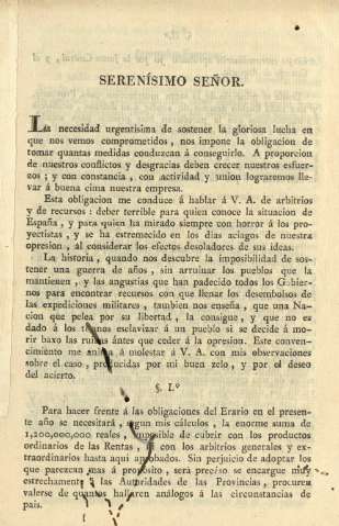 Serenísimo señor. Ss. Iº.