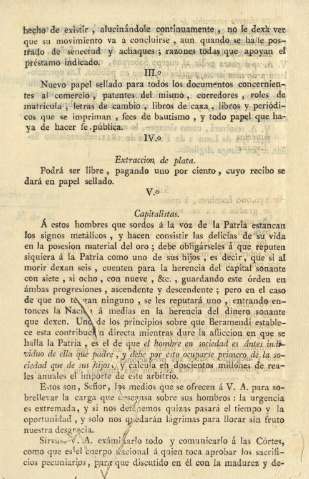 IIIº. IVº. Extracccion de plata. Vº. Capitalistas.