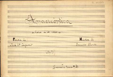 Anacreóntica. Coro a 4 voces