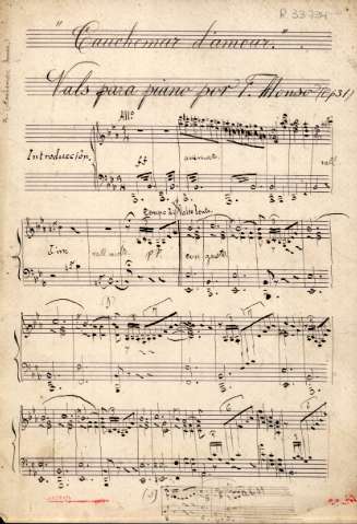 Cauchemar d'amour. Vals para piano por F. Alonso (op.31)