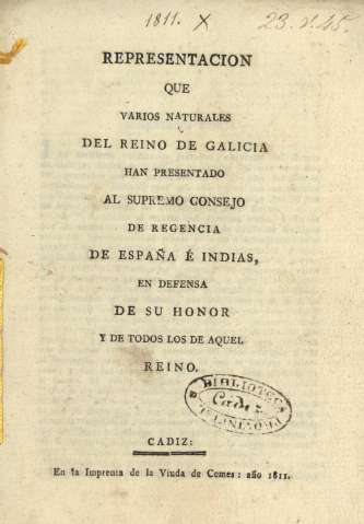 Representacion que varios naturales del Reino de Galicia ...