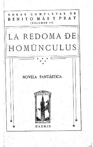 La redoma de Homúnculus. Novela fantástica