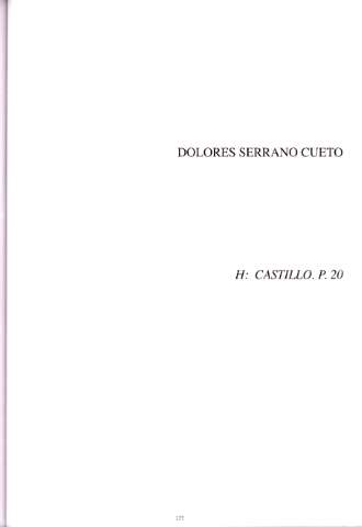 Dolores Serrano Cueto. H: Castillo.P.20
