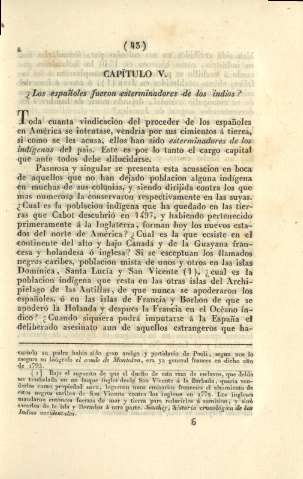 Capítulo V. ¿Los españoles fueron esterminadores de los indios?
