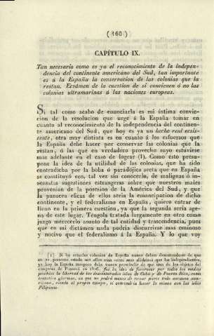 Capítulo IX. Tan necesario como es ya el reconocimiento de la independencia ...