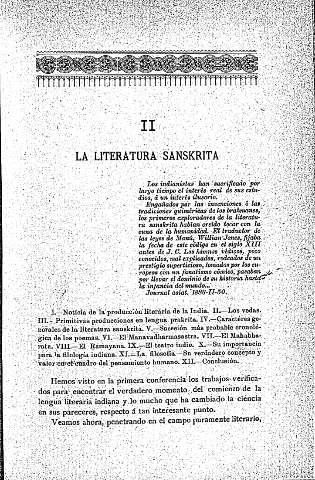 II. La literatura sánskrita