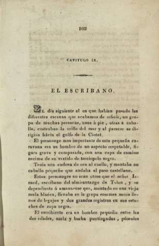 Capitulo IX. El escribano