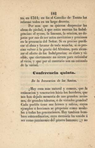 Conferencia quinta. De la Invocacion de los Santos