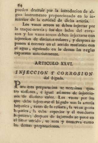 Articulo XXVI. Injeccion y corrosion del higado