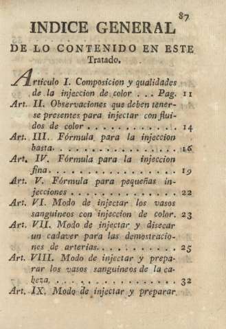 Indice general de lo contenido en este tratado
