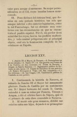 Leccion XXV.