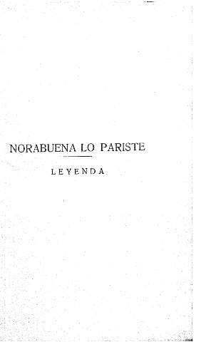 Norabuena lo pariste. Leyenda