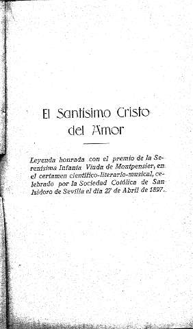 El Santísimo Cristo del Amor