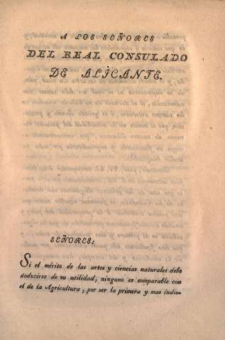 A los señores del Real Consulado de Alicante