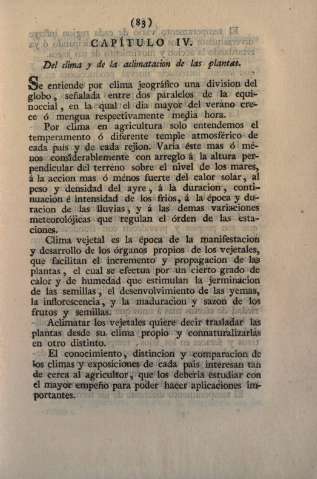 Capítulo  IV. Del clima y de la aclimatación de las plantas