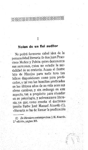 I. Notas de un fiel auditor
