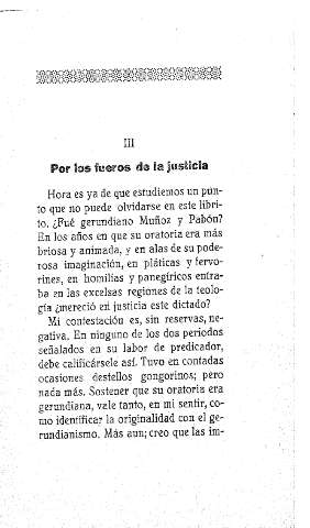 III. Por los fueros de la justicia