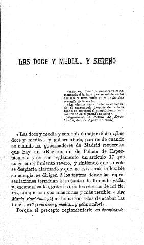 Las doce y media... y sereno