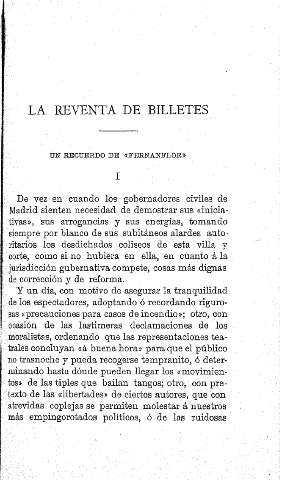La reventa de billetes