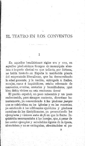 El teatro en los conventos