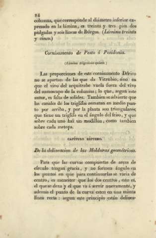 Capítulo séptimo. De la delineación de las Molduras geométricas
