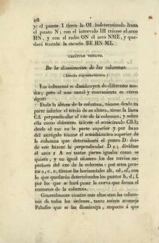 Capítulo octavo. De la disminución de las columnas
