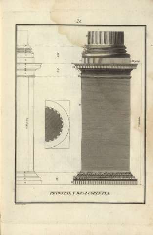 20. Pedestal y basa corintia