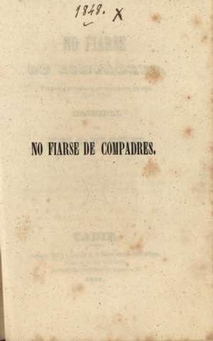 No fiarse de compadres