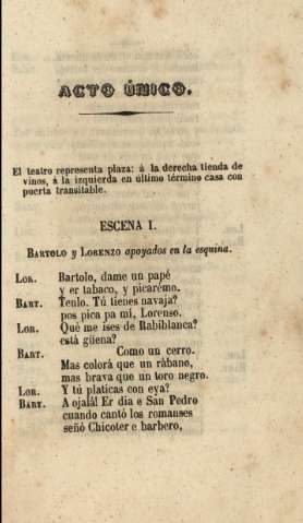 Acto unico. Escena I
