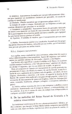E. De las melodías del Reino Nazarí de Granada a la música renacentista