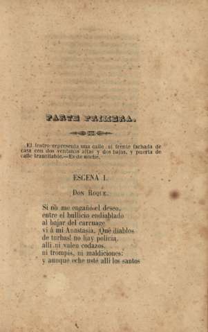 Parte primera. Escena I