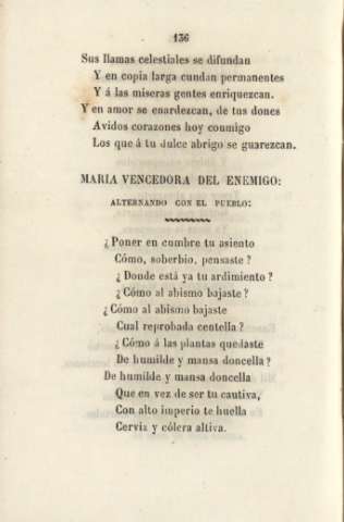 Maria vencedora del enemigo: alternando con el pueblo