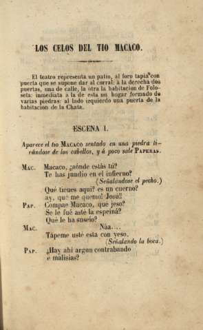 Los celos del tio macaco. Escena I