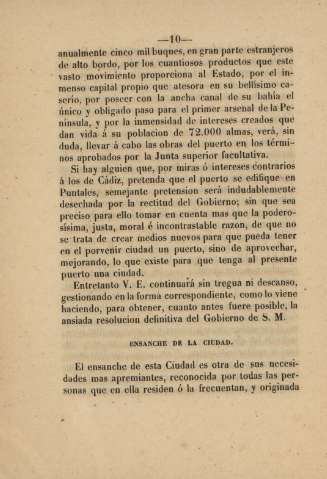 Ensanche de la ciudad