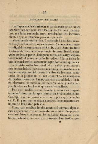 Nivelación de calles