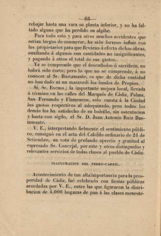 Inauguración del ferro-carril