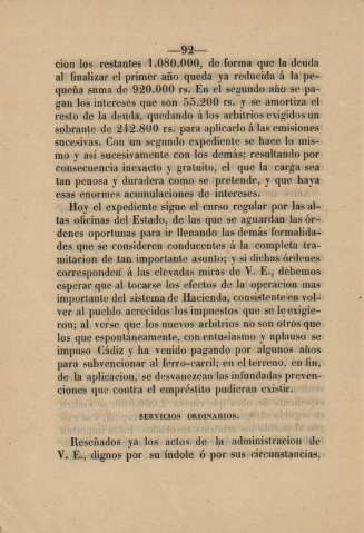 Servicios ordinarios